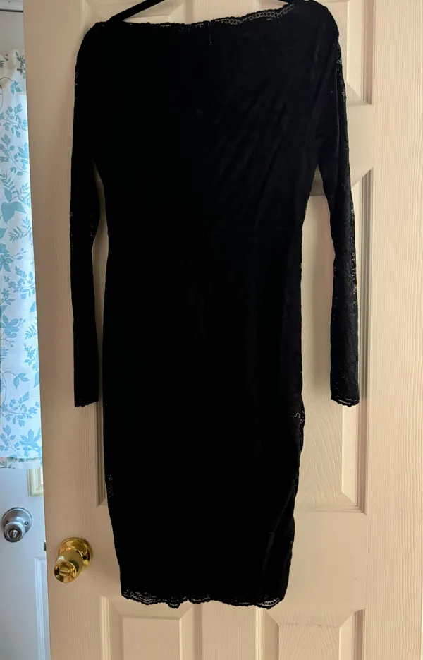 Black Long Sleeve Bodycon Dress - Image 3