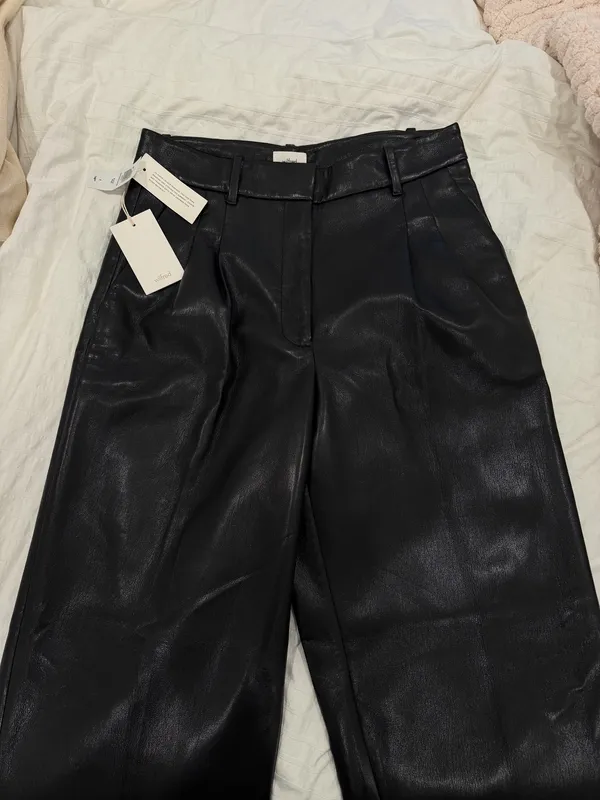 Aritzia Wilfred Effortless Pants leather  - Image 5