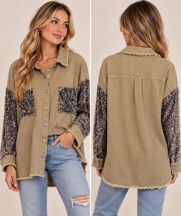 CHICME XL Olive Green Button - Image 2