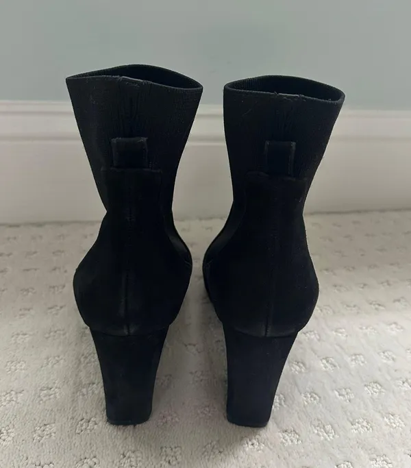 Steve Madden Black Sock Bootie heels Size 6.5 - Image 4