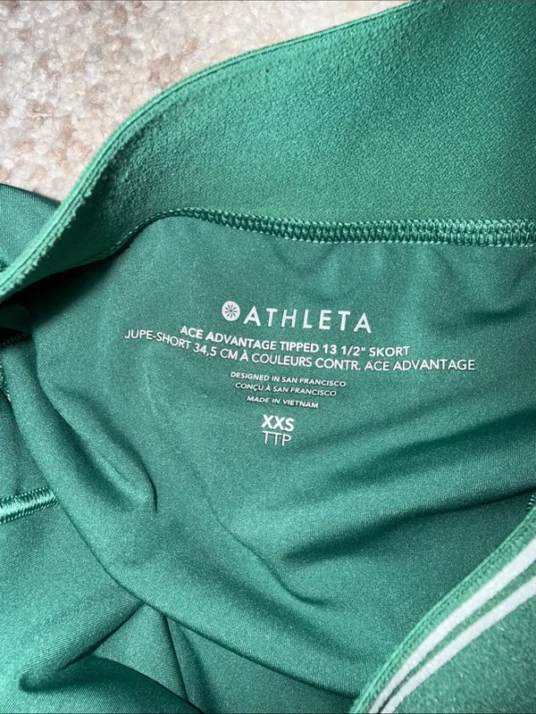 Athleta Deep Green Active Skirt with Striped Waistband - Image 7