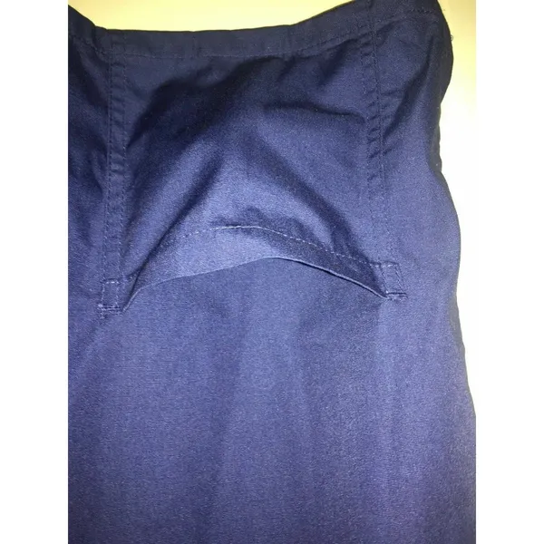 Malibu Doc Women's Blue White Scrub Top V Neck Nurse Medical Size Large - Image 5