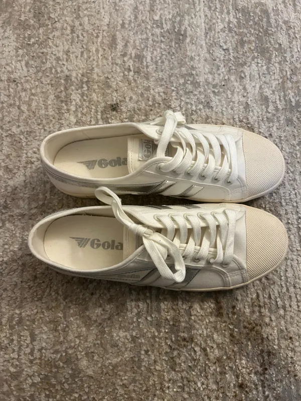 Gola Coaster Silver Sneaker White Size 8.5 - Image 5