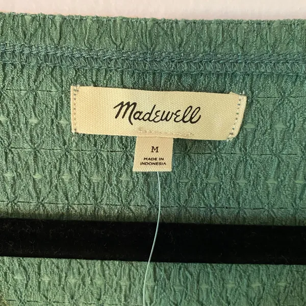 NWT Madewell Green Textured Cropped Lightweight Sweater Women's size Medium - Image 3