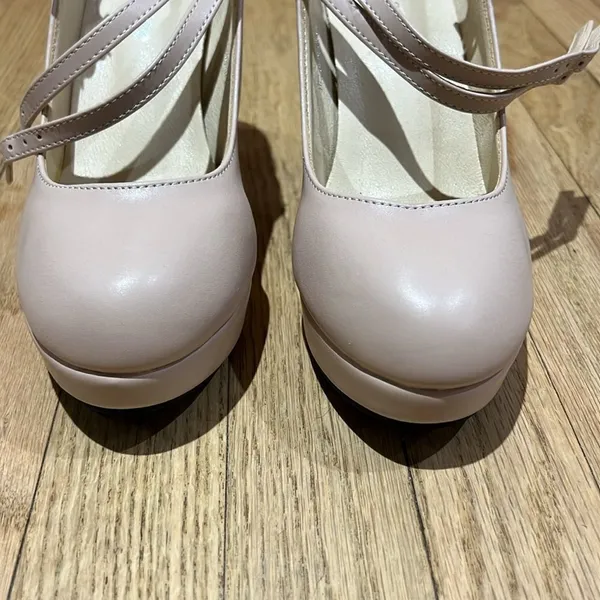 Enelauge Women’s Pink High Heeled Mary Jane Shoes Size 39 Like New - Image 3