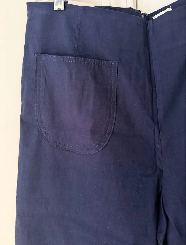 Anthropologie Maeve The Colette Ruffle-Hem Crop Wide-Leg Pants, Size 31 - Image 8
