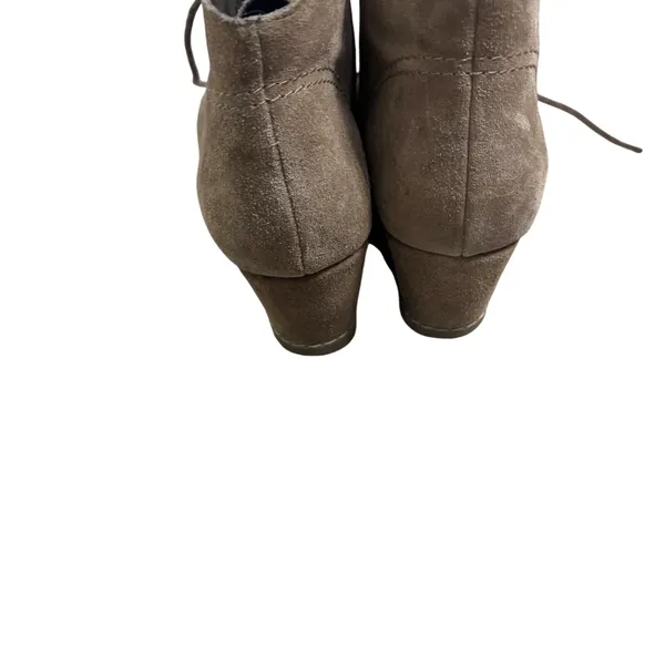 Björndal Rachel Wedge Ankle‎ Suede Boot Bootie Size 8 Tan Camel Neutral Comfort - Image 2