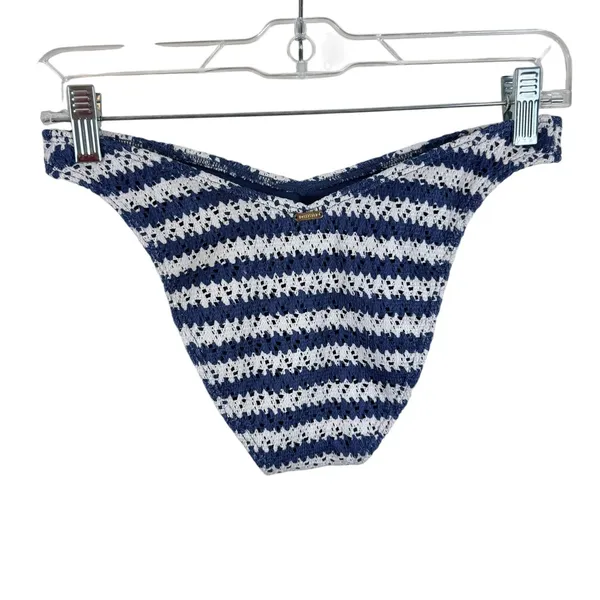 Hollister NWT Blue White Crochet Lined Cheeky Fit Bikini Bottom Women's Size XS - Image 2