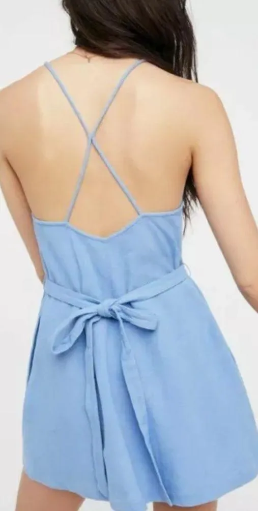 NEW Free People Melt Your Heart Cotton Mini Tie Back Dress size XS NWT - Image 2