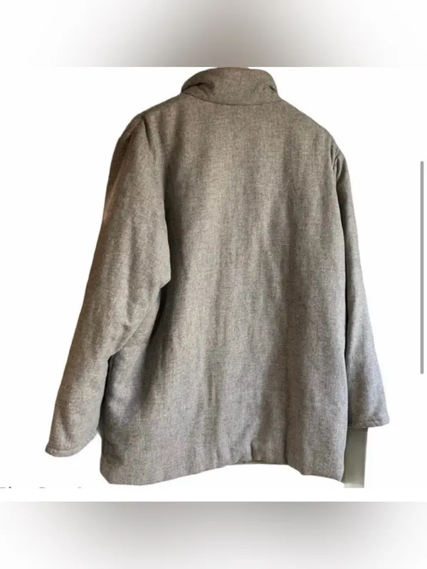 Hauber Wool/Angora Blend Coat Large Gray - Image 3