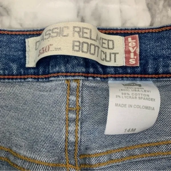 Levi’s 550 Classic Relaxed Bootcut Denim jeans Blue Size 14 90s Vintage Y2K - Image 3