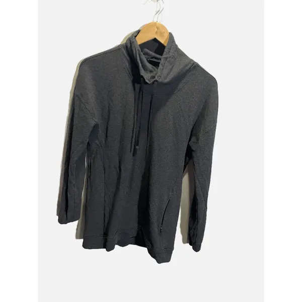 Lululemon Twist Me Tuck Tunic 6 Grey Funnel Neck Pullover Sweatshirt‎ Active - Image 3