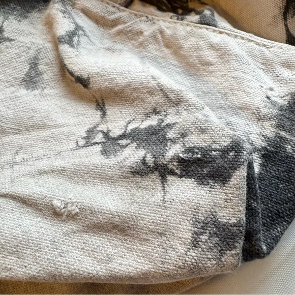 PINK Victoria’s Secret Black and Gray Acid Tie Dye Zip Top Canvas Tote - Image 13