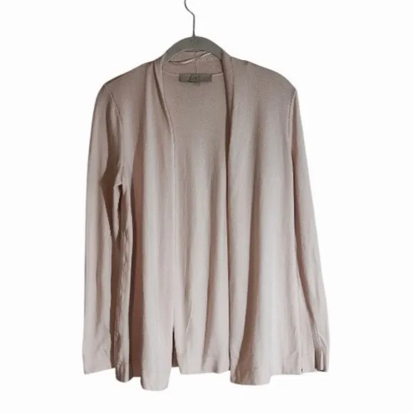 LOFT Women's Pink Lightweight Open‎ Front Long Sleeve Cardigan Sweater XS - Image 2