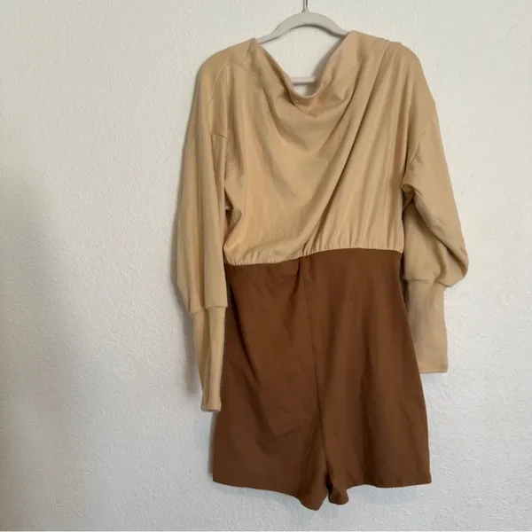 Nwot Free People Fp Movement Camel Guiding Light Layered Shortsie Romper Shorts - Image 15