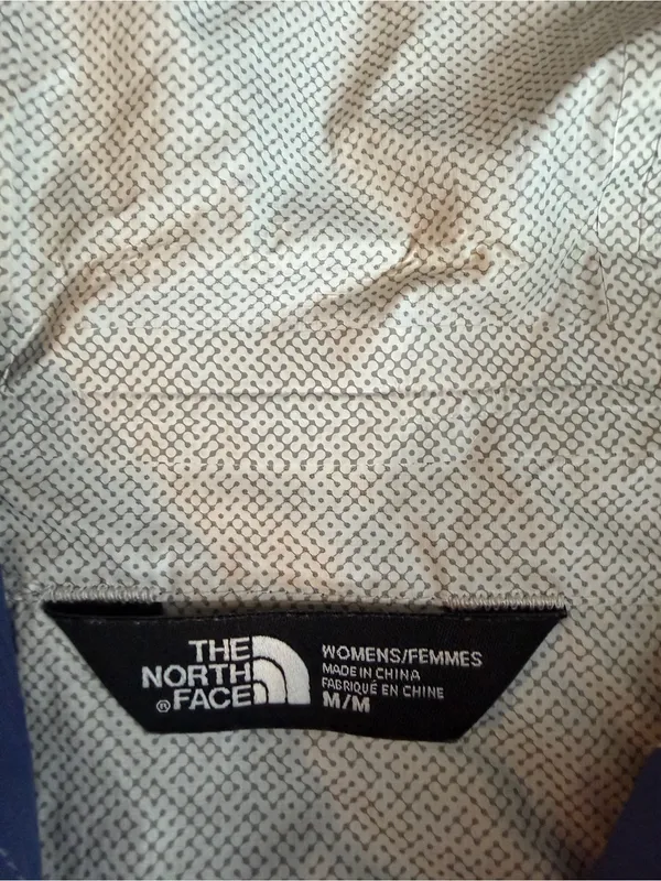 The North Face Women’s Blue Hooded Waterproof Rain Jacket Medium - Image 3