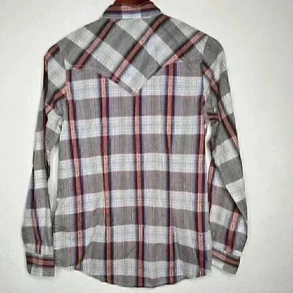 Wrangler pearl snap long sleeved‎ Western shirt Sz S - Image 6