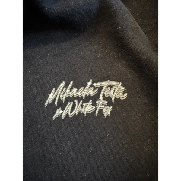 White‎ Fox Mikaela Testa Cancel My Ex Black Graphic Hoodie Sweatshirt S/M - Image 4