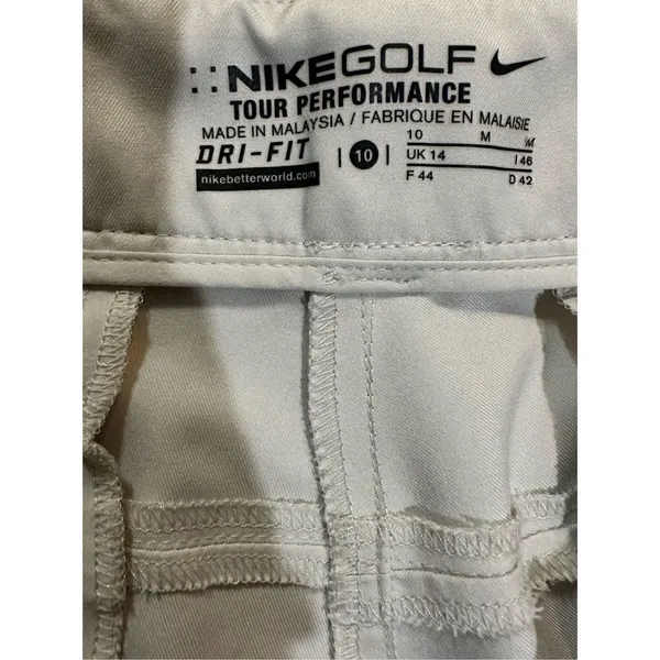 Nike Golf Tour‎ Performance dri fit sz 10 off-white women’s shorts - Image 3