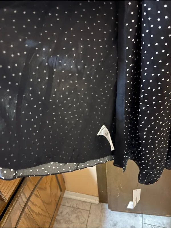 NWT Reformation Sophie Black Polka Dot Silk Midi Dress - Image 10