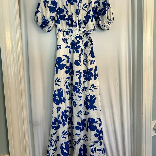 Petal & Pup Blue Floral Maxi Dress xs nwt - Image 2