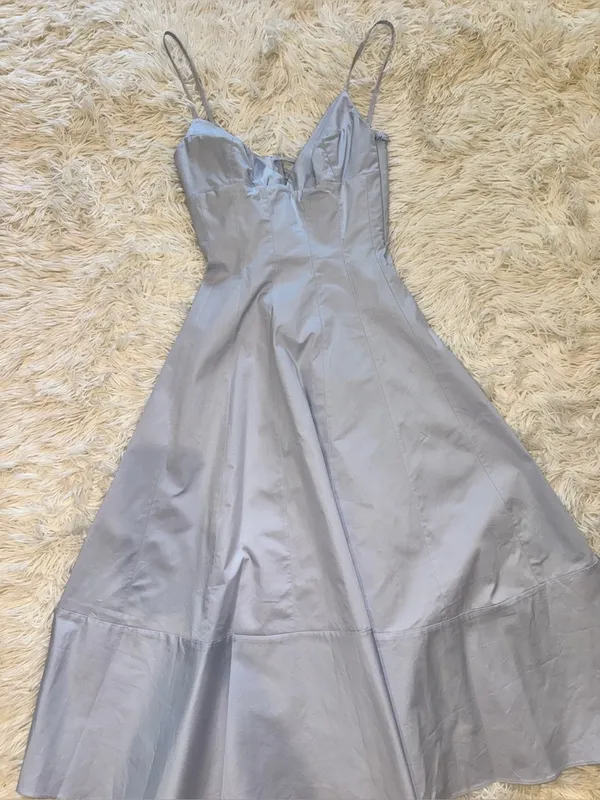 NEW House of CB Millie Bluebell Corset Bodice Stretch Cotton midi Dress sz XS - Image 6