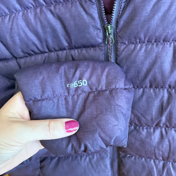 Eddie Bauer EB650 Purple Down Puffer Coat Jacket‎ Lightweight Women's XS - Image 2
