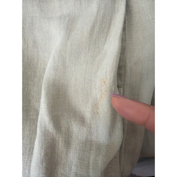 Tahari Womens Olive Green Linen Blend Utility Cargo Pants High Rise Size Medium - Image 11
