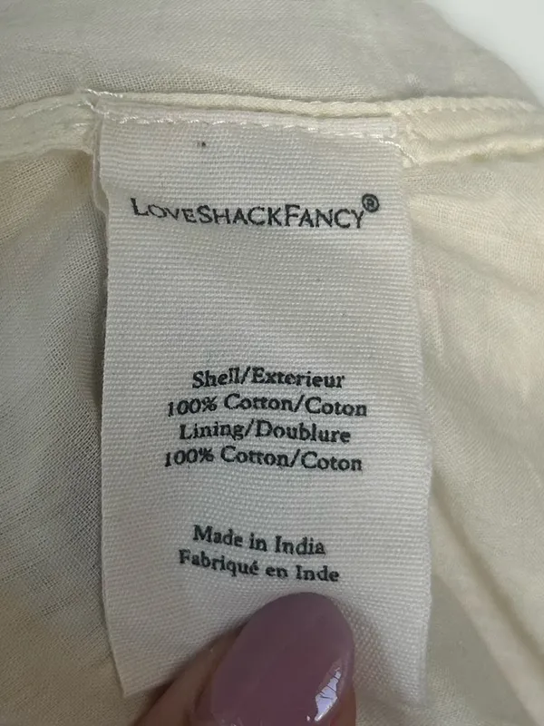 LoveShackFancy Shanti Mini Skirt in Lavender Wispy Butter Yellow Cottagecore XL - Image 7