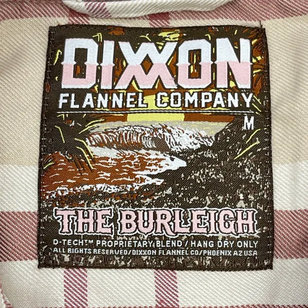 Dixxon Flannel Company The Burleigh Plaid Shirt Women Medium Tan‎ Red Minimalist - Image 8