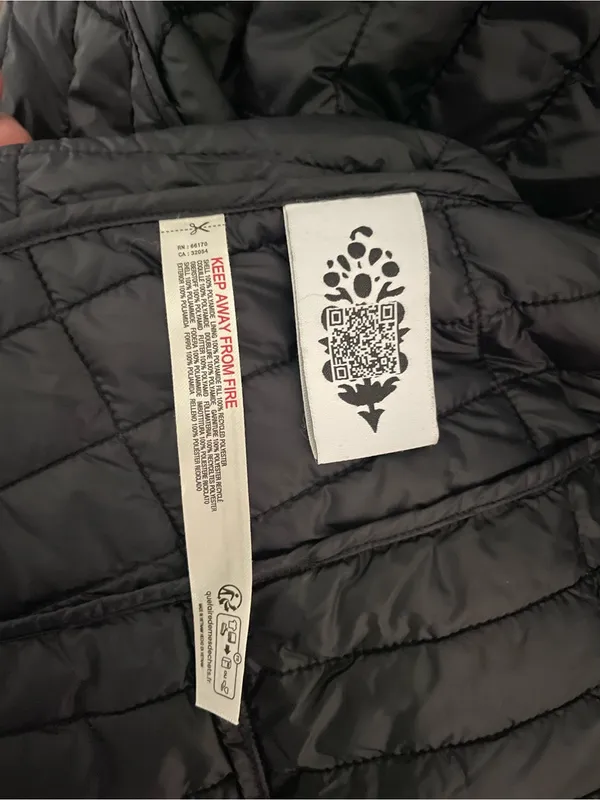 Free People Movement Light As A Feather Packable Puffer Jacket Black Large - Image 8