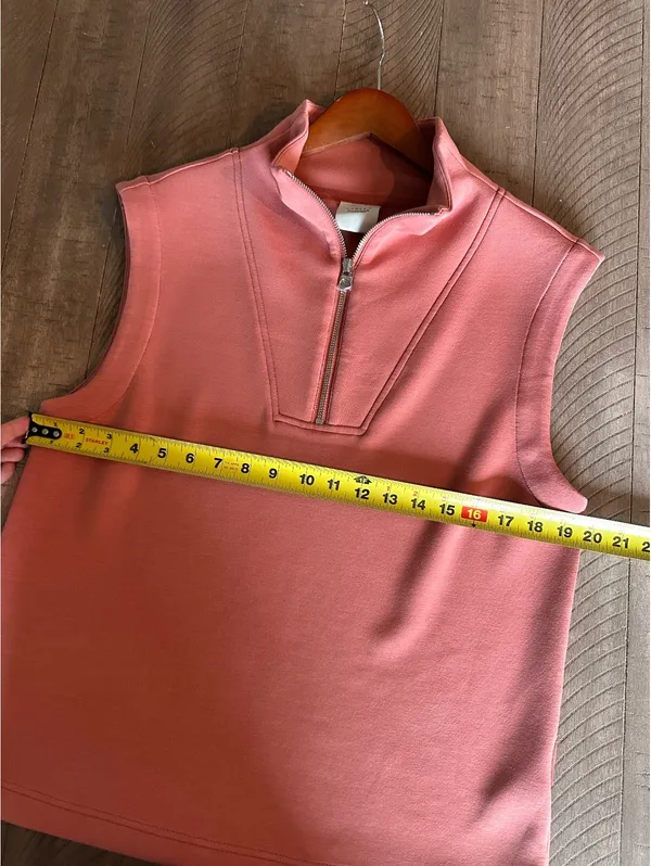 NWOT Varley DoubleSoft Magnolia 2.0 Half-Zip Tank in Canyon Rose Women’s Medium - Image 12