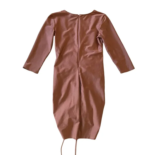 Ruched Bodycon Dress Pink Size M - Image 4