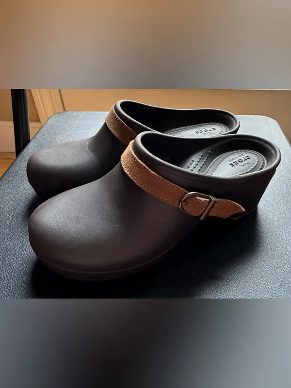 Crocs Sarah Clog Mule Dual Comfort Espresso 203631 Womens Size 7 - Image 4
