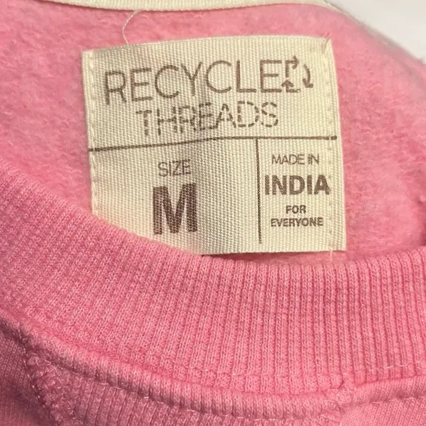 Smile more back hit crew neck sweater Pink Size M - Image 4