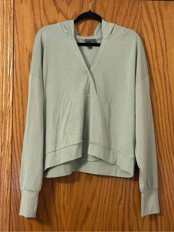Sweaty Betty After Class Relaxed V-Neck Hoodie Sweatshirt - Size 12 - Image 2
