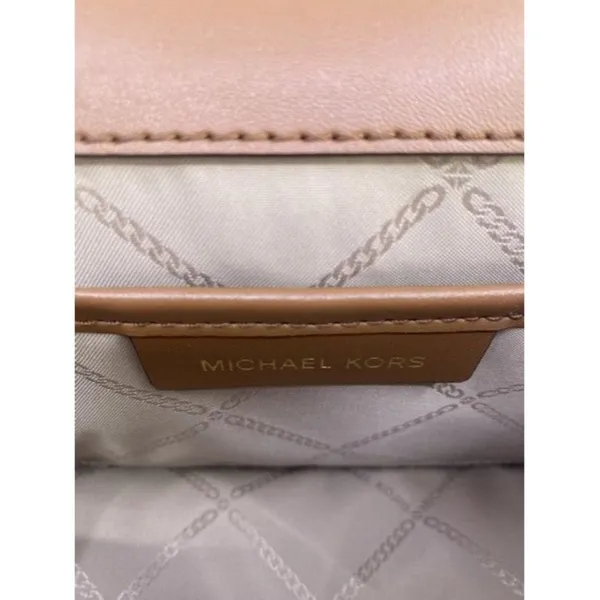 Michael Kors New Medium Logo Allover Brown Coated Canvas Cross Body Bag - Image 3