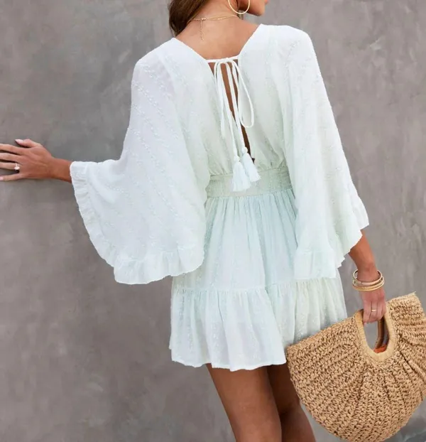 VICI | Where The Wind Blows Wide Sleeve Mini Dress - Image 3