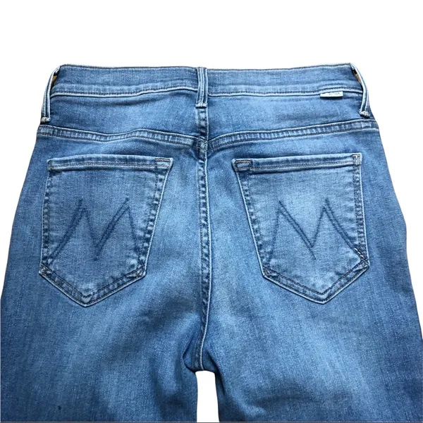 MOTHER Denim Stunner Zip Ankle Step Fray `Light Kitty Racer’ Size 27 Pre-Loved - Image 7