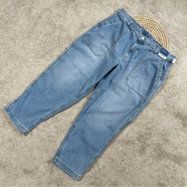 NWT Old Navy High-Waisted OGC Chino Tapered Straight Pants in Medium Wash XL - Image 4