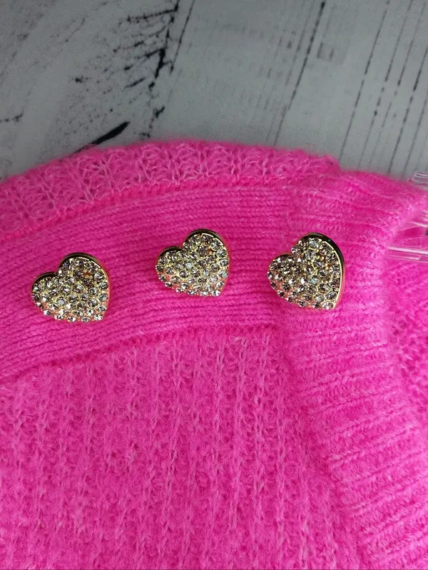Lilly Pulitzer Hot Pink Glam Pippin Chenille Ribbed Knit Chic ResortWear Sweater - Image 2