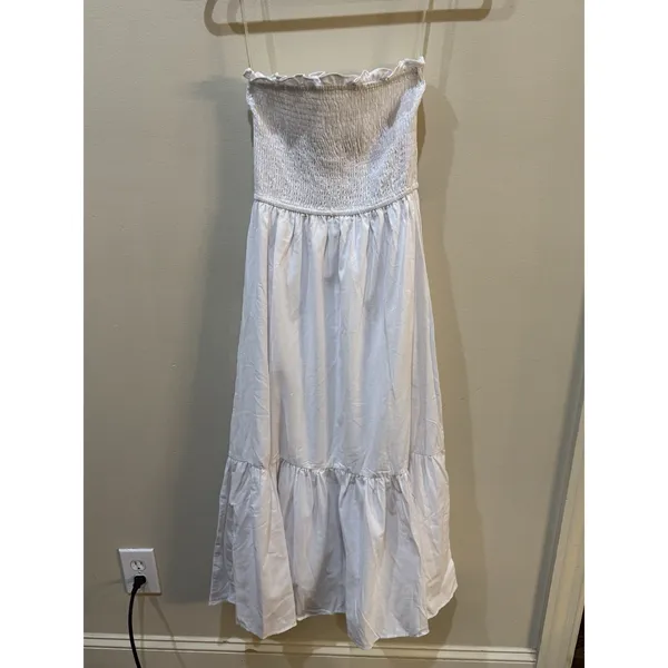 Petal And Pup Richmond Dress Strapless White Smocked Size 4 - Image 4