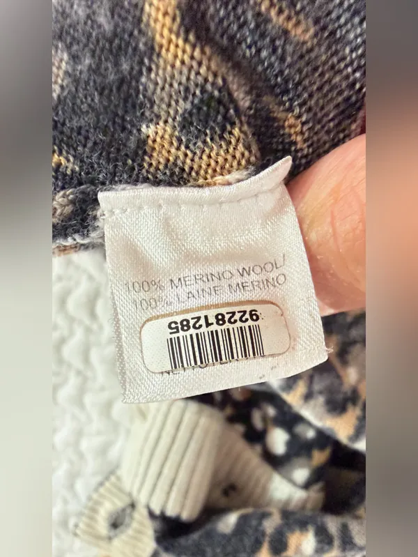 Tory Burch Lightweight Button-Up Leopard Long Sleeve Cardigan Sweater Size M - Image 10