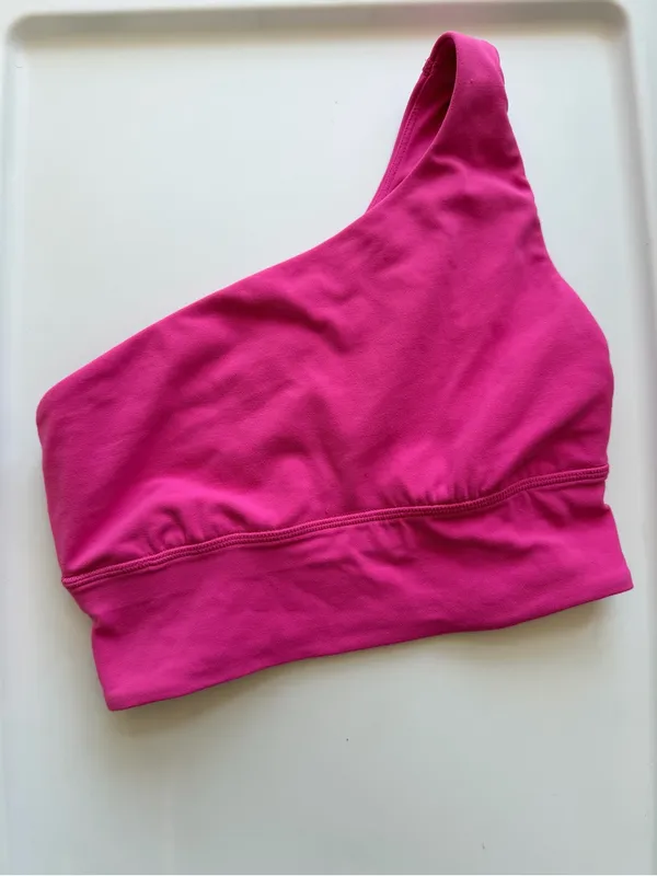 Lululemon Align Asymmetrical Crop Top‎ Sports Bra one Shoulder Size 4 - Image 6