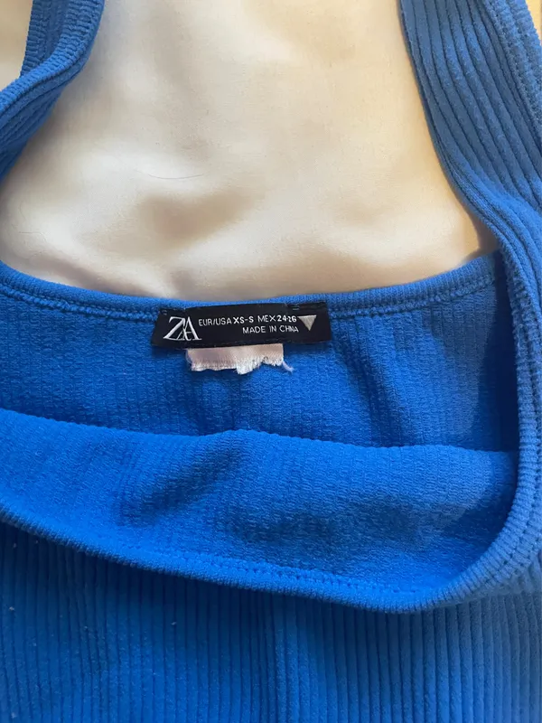 ZARA Cropped Ribbed Top - Image 2