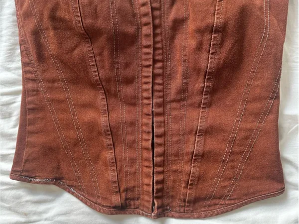 AKIRA Rust Brown Strapless Corset Top - Image 2