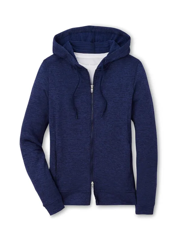NWT Peter Millar Peter Millar Women's Navy Maven Full-Zip Hoodie Blue - Image 2