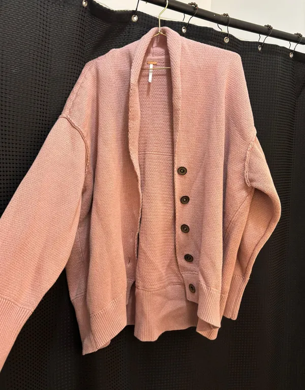 Free People Chamomile Oversize Cardigan in Rose - Image 4