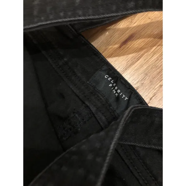 CELEBRITY PINK overalls Jeanalls‎ 11 Black Distressed - Image 4
