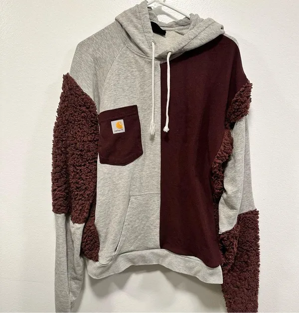 Carhartt sweatshirt! Burgundy custom-made Reworked sweatshirt women’s size large - Image 2